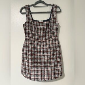 Kori Red and Black Checkered short dress